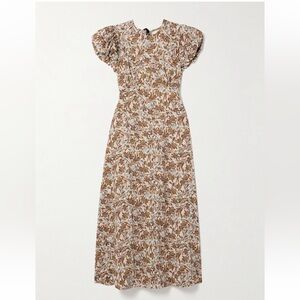NWT Doen Rhodia Midi Dress in Blanc Narcissus Floral, XS